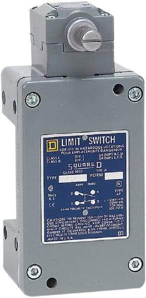 Square D - SPDT, NC/NO, 600 Volt Screw Terminal, Rotary Head Actuator, General Purpose Limit Switch - 1, 2, 4, 6, 12, 13, 6P NEMA Rating, IP67 IPR Rating - Eagle Tool & Supply