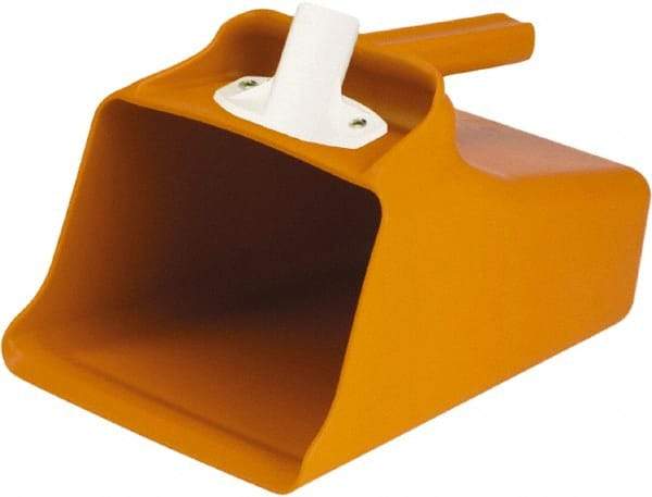 Remco - 128 oz Orange Polypropylene Flat Bottom Scoop - 8.7" Wide x 7.3" Deep Bowl, 11" OAL - Eagle Tool & Supply