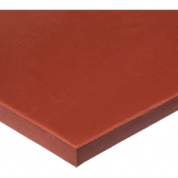 Value Collection - 36" Long, 36" Wide, Silicone Rubber Foam Sheet - 60A Durometer, Red, -60 to 400°F, 700 psi Tensile Strength, Plain Backing - Eagle Tool & Supply
