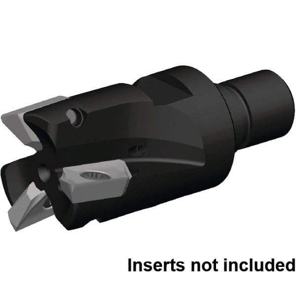 Kennametal - 1-1/4" Cut Diam, 16mm Max Depth of Cut, 73mm OAL, Indexable Square Shoulder End Mill - ZDET16M5..721 Inserts, M16 Modular Connection, 0° Lead Angle, Through Coolant, Series 5720 - Eagle Tool & Supply