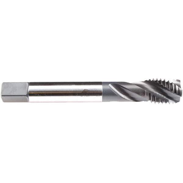 Emuge - M20x2.50 M 3 Flute 6H Modified Bottoming Spiral Flute Tap - High Speed Steel, NE2 Finish, 140mm OAL, Right Hand Flute, Right Hand Thread, Series C4933200 - Eagle Tool & Supply