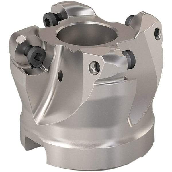 Seco - 38mm Cut Diam, 6mm Max Depth, 22mm Arbor Hole, 4 Inserts, RP..1204 Insert Style, Indexable Copy Face Mill - R220.29 Cutter Style, 12,500 Max RPM, 40mm High, Through Coolant, Series R220.29 - Eagle Tool & Supply