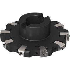 Seco - Shell Mount Connection, 0.669" Cutting Width, 43.82mm Depth of Cut, 160mm Cutter Diam, 40mm Hole Diam, 5 Tooth Indexable Slotting Cutter - R335.25 Toolholder, XNHQ 1407 Insert, Right Hand Cutting Direction - Eagle Tool & Supply