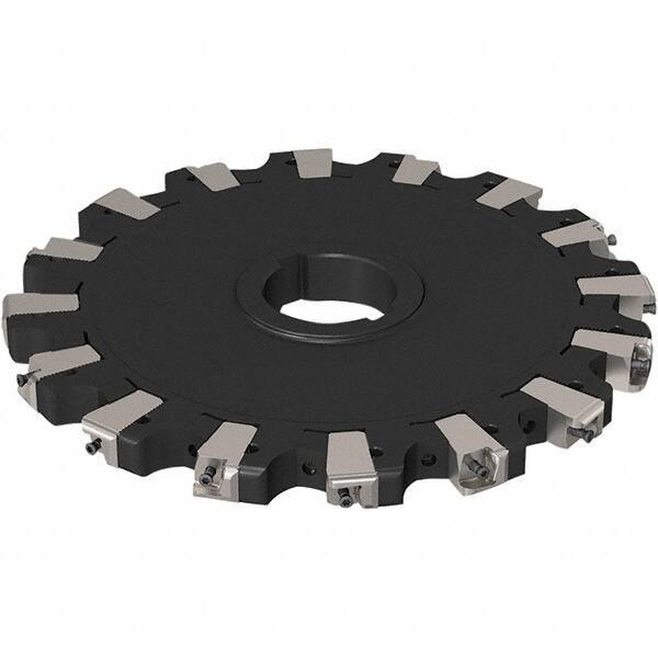 Seco - Arbor Hole Connection, 0.669" Cutting Width, 88.5mm Depth of Cut, 250mm Cutter Diam, 50mm Hole Diam, 8 Tooth Indexable Slotting Cutter - R335.25 Toolholder, XNHQ 1407 Insert, Neutral Cutting Direction - Eagle Tool & Supply