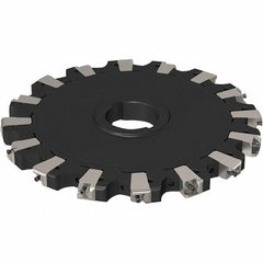 Seco - Arbor Hole Connection, 0.669" Cutting Width, 88.5mm Depth of Cut, 250mm Cutter Diam, 50mm Hole Diam, 8 Tooth Indexable Slotting Cutter - R335.25 Toolholder, XNHQ 1407 Insert, Neutral Cutting Direction - Eagle Tool & Supply