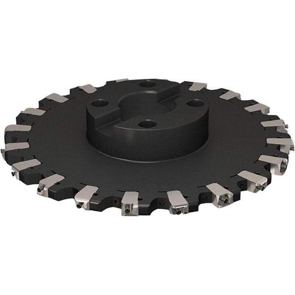Seco - Shell Mount Connection, 17/32" Cutting Width, 91.48mm Depth of Cut, 315mm Cutter Diam, 60mm Hole Diam, 10 Tooth Indexable Slotting Cutter - R335.25 Toolholder, XNHQ 1407 Insert, Right Hand Cutting Direction - Eagle Tool & Supply