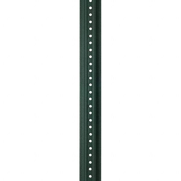 Nucor - 10' High, Powder Coated Traffic Sign Post - Steel, 3/8" Hole Diam, Green - Eagle Tool & Supply