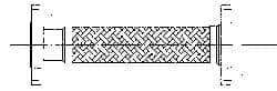 Made in USA - 24" OAL, 3" ID, 250 Max psi, Flexible Metal Hose Assembly - Eagle Tool & Supply