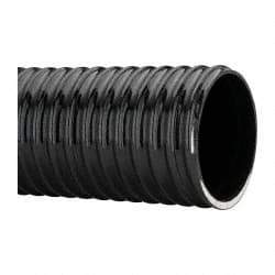 Made in USA - 4" ID, 28 Hg Vac Rating, 40 psi, PVC Vacuum & Duct Hose - 100' Long, Black, 10" Bend Radius, -10°F Min - Eagle Tool & Supply