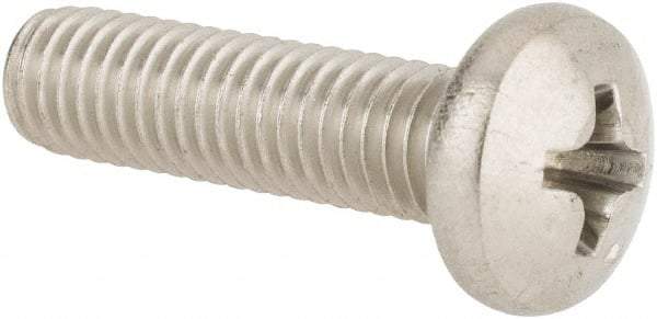 Value Collection - #10-32 UNF, 3/4" Length Under Head Phillips Drive Machine Screw - Pan Head, Grade 316 Stainless Steel, Uncoated, Without Washer - Eagle Tool & Supply