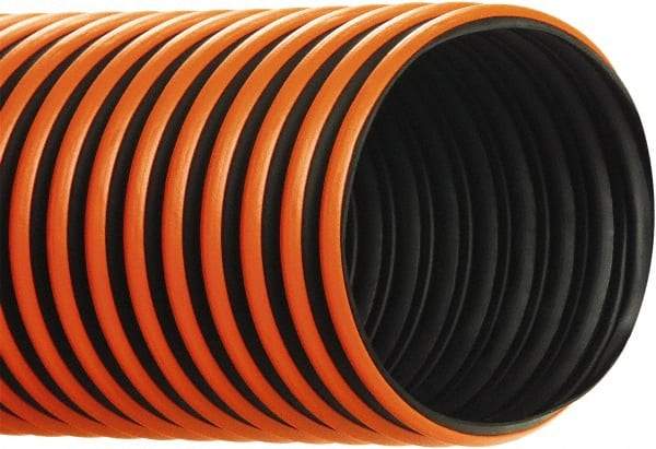 Hi-Tech Duravent - 10" ID, 25' Long, Thermoplastic Rubber Blower & Duct Hose - Black, 12-3/4" Bend Radius, 6 In/Hg, 3 Max psi, -60 to 300°F, Chemical and Abrasion Resistant - Eagle Tool & Supply