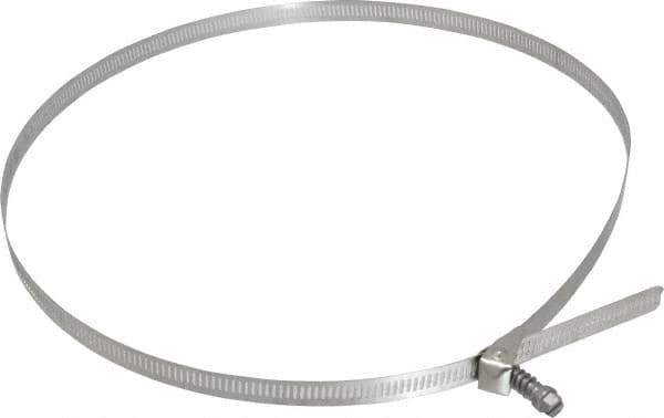 IDEAL TRIDON - SAE Size 188, 2-1/16 to 12-5/16" Diam, Stainless Steel Quick Release Worm Drive Clamp - 1/2" Wide, Material Grade 301, Series 550 - Eagle Tool & Supply
