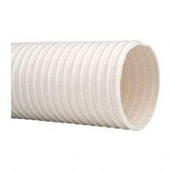 Continental ContiTech - 4" ID, 15 Hg Vac Rating, 27 psi, PVC Vacuum & Duct Hose - 100' Long, White, 14" Bend Radius, 15 to 150°F - Eagle Tool & Supply