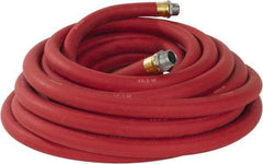 Continental ContiTech - 3/4" ID x 1.133" OD 50' Long Multipurpose Air Hose - MNPT x MNPT Ends, 250 Working psi, -40 to 190°F, 3/4" Fitting, Red - Eagle Tool & Supply
