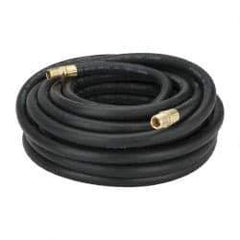 Continental ContiTech - 1/2" ID x 0.844" OD 50' Long Oil Resistant Air Hose - MNPT x MNPT Ends, 300 Working psi, -20 to 190°F, 1/2" Fitting, Black - Eagle Tool & Supply