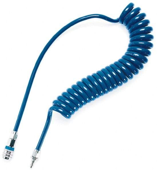 CEJN - 5/16" ID, 19.69' Long, Polyurethane Coiled & Self Storing Hose - Eagle Tool & Supply