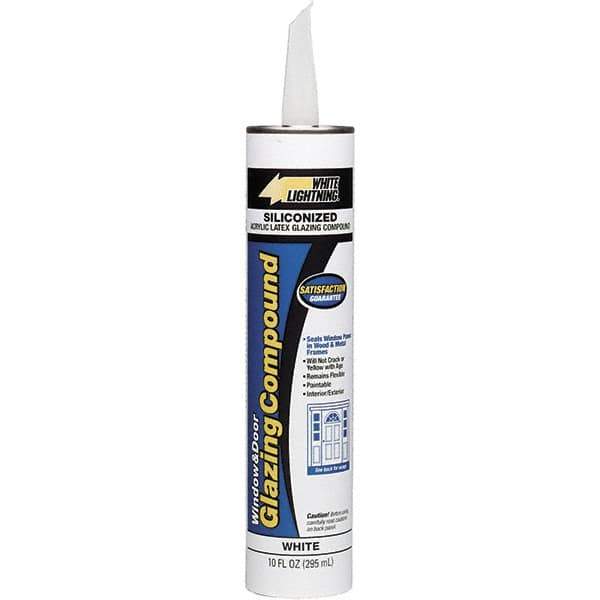 White Lightning - 10 oz Wood Repair - White, 24.2 Sq Ft Coverage, Siliconized Latex - Eagle Tool & Supply