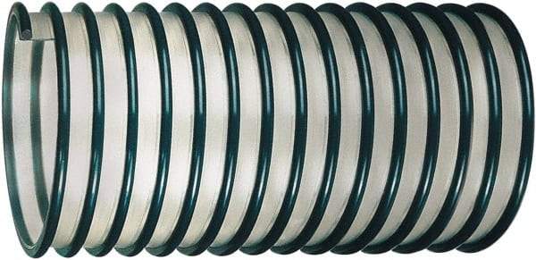 Kuriyama of America - 4" ID, 13 Hg Vac Rating, 8 psi, Polyurethane Vacuum & Duct Hose - 50' Long, Green, 4" Bend Radius, -40 to 150°F - Eagle Tool & Supply