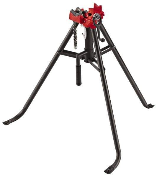 Ridgid - 1/8" to 2-1/2" Pipe Capacity, Portable Tristand Chain Vise - Eagle Tool & Supply