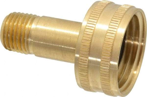 Cerro - 1/4 MPT & 3/4 FGHT Garden Hose Fitting - Brass, Female Hose to Male Pipe Swivel Connector - Eagle Tool & Supply