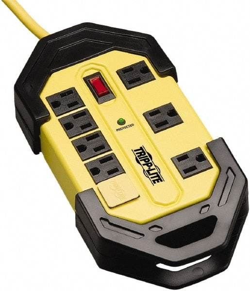 Tripp-Lite - 8 Outlets, 120 VAC15 Amps, 12' Cord, Power Outlet Strip - Floor, Keyhole Mount, 5-15 NEMA Configuration, 1.57" Strip - Eagle Tool & Supply