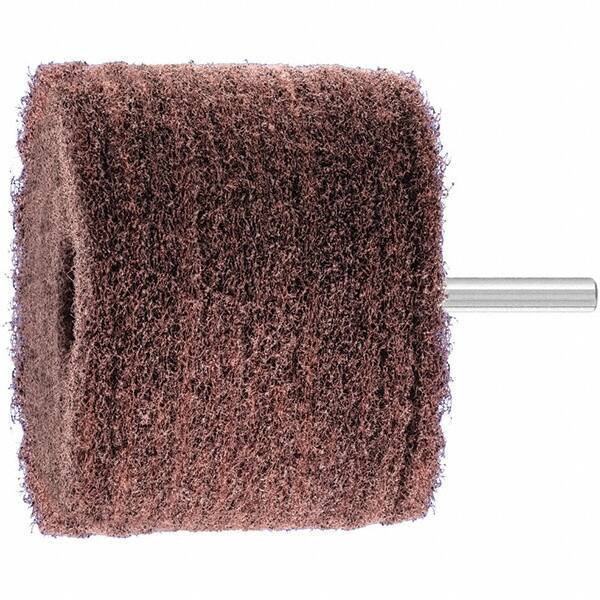 PFERD - 3" Diam x 2" Face Width, Aluminum Oxide Nonwoven Mounted Flap Wheel - 1/4" Shank Mount, 280 Grit, 7,500 Max RPM - Eagle Tool & Supply