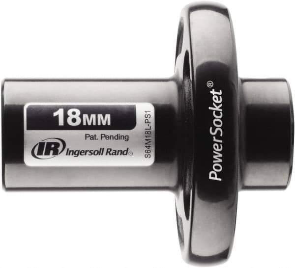 Ingersoll-Rand - 1/2" Drive 18mm Standard Magnetic Nonsparking Universal Impact Socket - 6 Points, 3-1/10" OAL - Eagle Tool & Supply