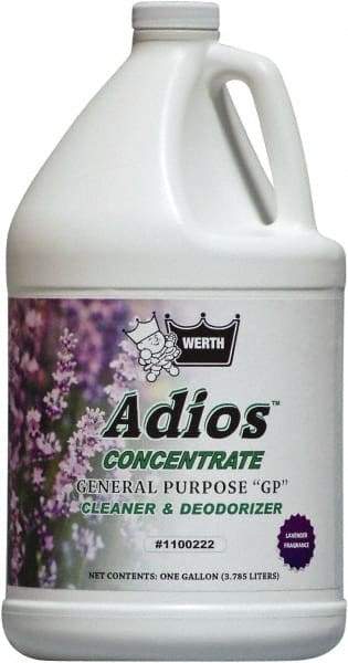 Werth Sanitary Supply - 1 Gal Bottle Cleaner/Degreaser - Liquid, Biodegradable Cleaner & Degreaser, Butyl-Free, Phosphate-Free, Water-Based, No VOC, Lavender - Eagle Tool & Supply