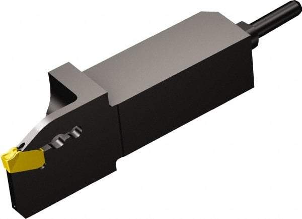 Sandvik Coromant - QSQD, External, Left Hand, 20mm Max Depth of Cut, Indexable Grooving Tool Holder - QD-NE-0200-0002-CM Insert Compatibility, 16mm Shank Height, 16mm Shank Width, 70mm OAL, Through Coolant - Eagle Tool & Supply