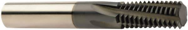 Sandvik Coromant - M12x1.00 Metric, 0.3937" Cutting Diam, 5 Flute, Solid Carbide Helical Flute Thread Mill - Internal Thread, 20mm LOC, 2.8347" OAL, 10mm Shank Diam - Eagle Tool & Supply