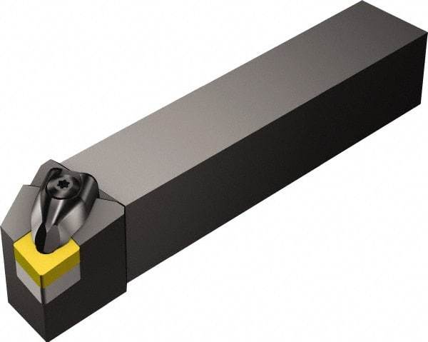 Sandvik Coromant - DCGN, Right Hand Cut, -1° Lead Angle, 1" Shank Height x 1" Shank Width, Negative Rake Indexable Turning Toolholder - 6" OAL, CNMG 12 04 08 Insert Compatibility, Series T-Max P - Eagle Tool & Supply