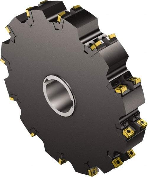 Sandvik Coromant - Arbor Connection, 1.2126" Cutting Width, 4.5079" Depth of Cut, 315mm Cutter Diam, 2.3622" Hole Diam, Indexable Slotting Cutter - 2.3622" Shank Diam, N331.1A-11 Insert, Neutral Cutting Direction - Eagle Tool & Supply