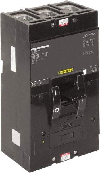 Square D - 350 Amp, 600 V, 3 Pole, Panel Mount Molded Case Circuit Breaker - Thermal Magnetic Trip, Multiple Breaking Capacity Ratings - Eagle Tool & Supply