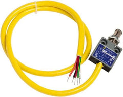 Square D - SPDT, NC/NO, 240 VAC, Prewired Terminal, Roller Plunger Actuator, General Purpose Limit Switch - 1, 2, 4, 6, 6P NEMA Rating, IP67 IPR Rating, Panel Mount, 80 Ounce Operating Force - Eagle Tool & Supply