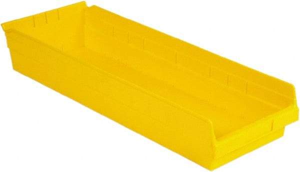 LEWISBins+ - 23-5/8" Deep, Yellow Hopper Shelf Bin - 4" High x 8-3/8" Wide x 23-5/8" Long - Eagle Tool & Supply