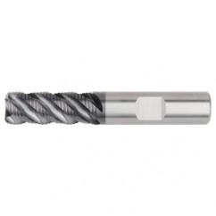 1/2x1/2x1-1/4x3 .040R 4FL Carbide Roughing End Mill-Weldon Shank-AlTiN - Eagle Tool & Supply