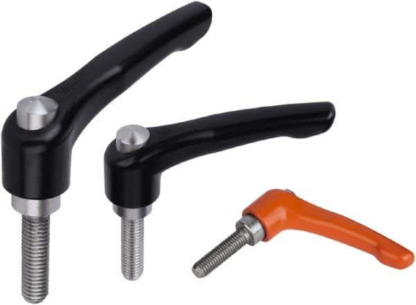 KIPP - 5/16-18, Zinc Threaded Stud Adjustable Clamping Handle - 91mm OAL, 58.5mm High - Eagle Tool & Supply