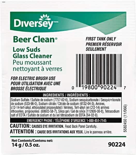 Diversey - 0.50 oz Packet Unscented Glass Cleaner - Use on Beverage Glass - Eagle Tool & Supply