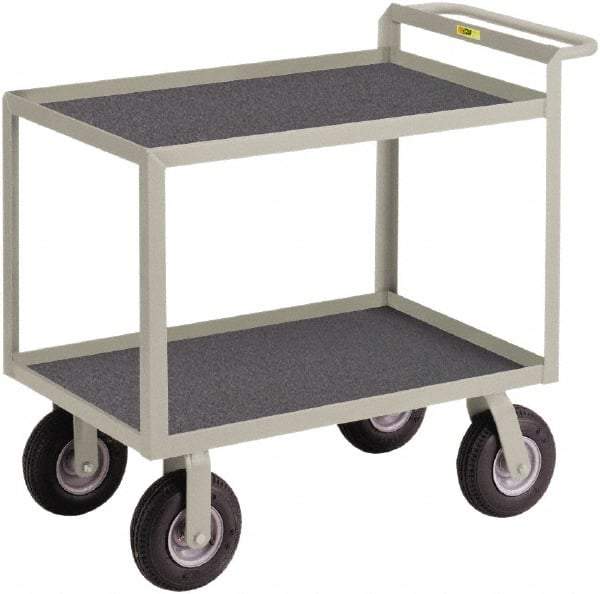 Little Giant - 1,200 Lb Capacity, 24" Wide x 48" Long x 38" High Instrument Cart - 2 Shelf, Steel, 5 Rigid/2 Swivel Casters - Eagle Tool & Supply