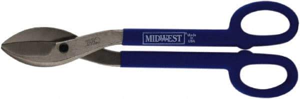 Midwest Snips - 2-1/2" Length of Cut, Straight Pattern Tinner's Snip - 16" OAL, 16 AWG Steel Capacity - Eagle Tool & Supply