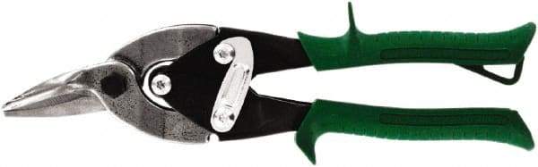 Midwest Snips - 1-1/4" Length of Cut, Right Pattern Aviation Snip - 10" OAL, 18 AWG Steel Capacity - Eagle Tool & Supply