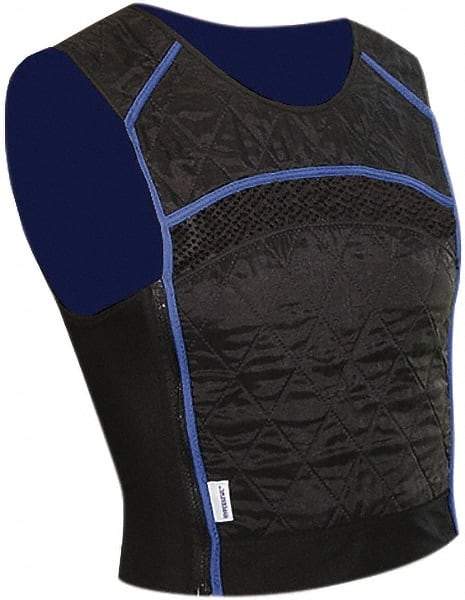 Techniche - Size S, Black & Blue Cooling Vest - Pullover, Spandex, Nylon, HyperKewl - Eagle Tool & Supply