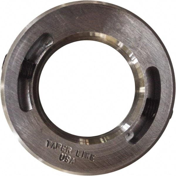 Taper Line - 1-1/2-12 Thread, Steel, One Piece Threaded Shaft Collar - 2-3/8" Outside Diam, 3/4" Wide - Eagle Tool & Supply