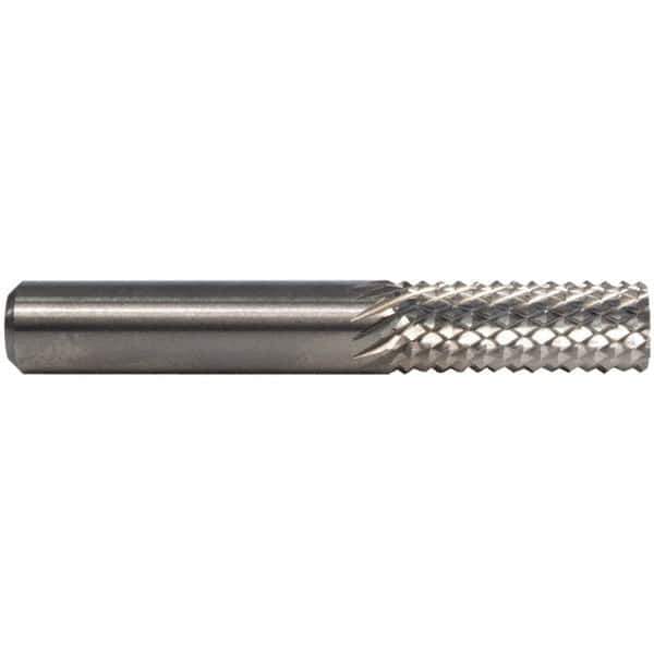 M.A. Ford - 1/4" Diam, 3/4" LOC, Plain End, Solid Carbide Diamond Pattern Router Bit - 3" OAL, 1/4" Shank Diam - Eagle Tool & Supply