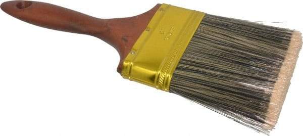 Premier Paint Roller - 4" Flat Synthetic Varnish Brush - 3-1/2" Bristle Length, 6" Wood Handle - Eagle Tool & Supply