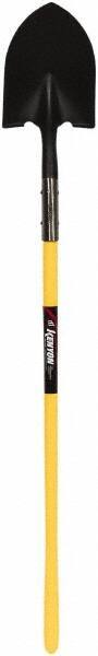SEYMOUR-MIDWEST - 12" High x 8-3/4" Wide Round Steel Shovel - 48" Long Polymer Straight Handle, Front Turned - Eagle Tool & Supply