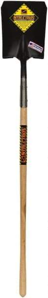 SEYMOUR-MIDWEST - 11-1/2" High x 9" Wide Square Steel Shovel - 48" Long Wood Straight Handle, Front Turned - Eagle Tool & Supply