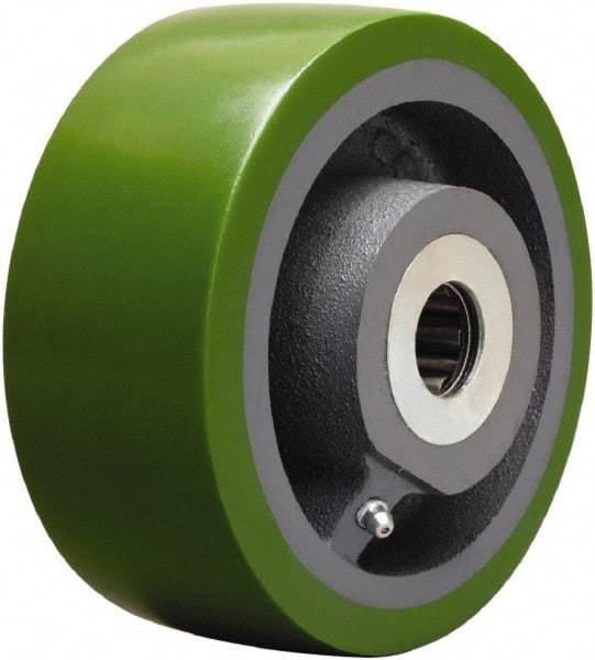Hamilton - 6 Inch Diameter x 2-1/2 Inch Wide, Polyurethane on Cast Iron Caster Wheel - 1,600 Lb. Capacity, 3-1/4 Inch Hub Length, 1 Inch Axle Diameter, Straight Roller Bearing - Eagle Tool & Supply