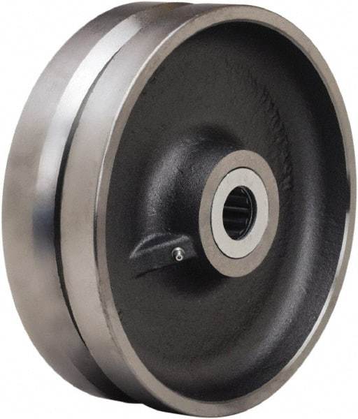 Hamilton - 10 Inch Diameter x 3 Inch Wide, Forged Steel Caster Wheel - 3,600 Lb. Capacity, 3-1/4 Inch Hub Length, 1 Inch Axle Diameter, Straight Roller Bearing - Eagle Tool & Supply