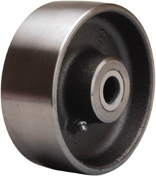 Hamilton - 5 Inch Diameter x 2 Inch Wide, Forged Steel Caster Wheel - 1,500 Lb. Capacity, 2-1/4 Inch Hub Length, 1/2 Inch Axle Diameter, Straight Roller Bearing - Eagle Tool & Supply